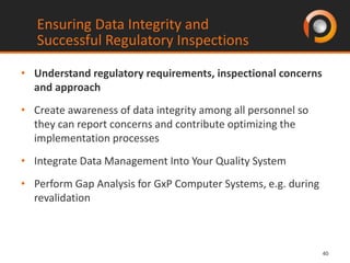 Data Integrity in a GxP-regulated Environment - Pauwels Consulting ...