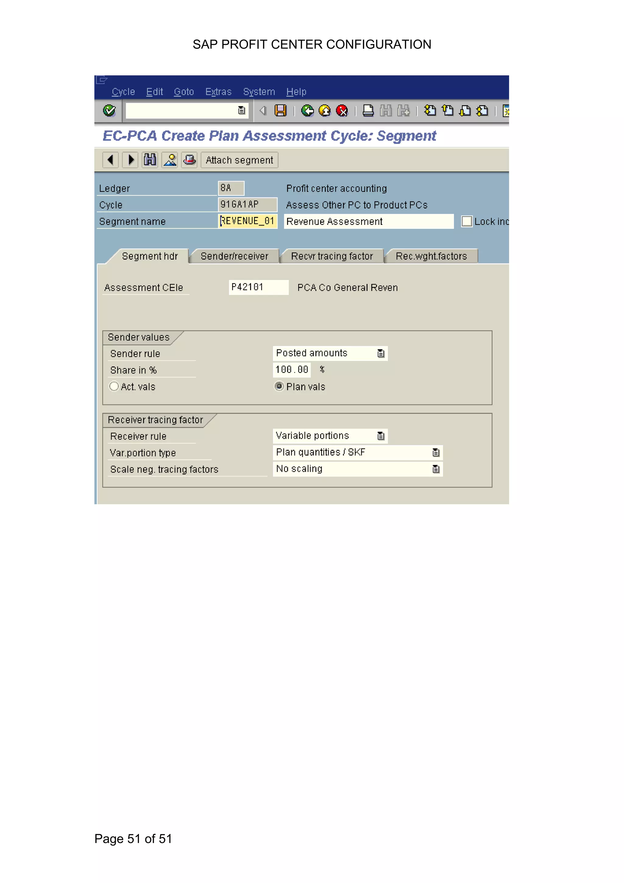 SAP PROFIT CENTER CONFIGURATION
Page 51 of 51
 