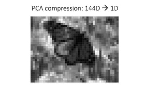 PCA compression: 144D  1D
 