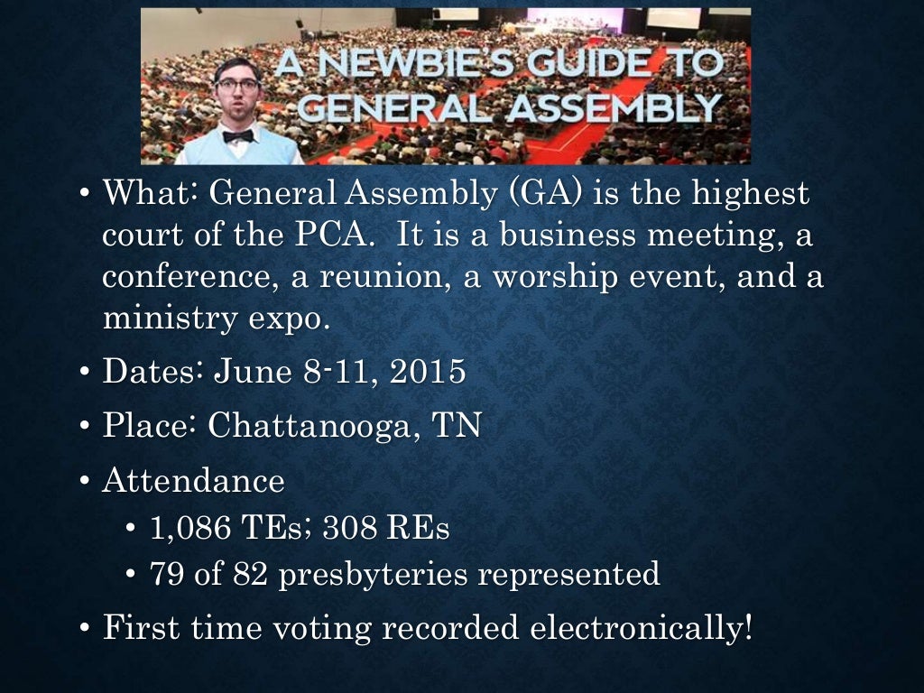 PCA General Assembly Report 2015