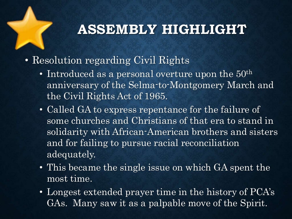 PCA General Assembly Report 2015
