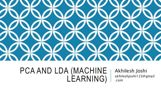 PCA and LDA in machine learning