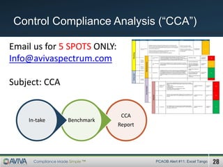 PCAOB Audit Alert #11: New Internal Control Testing Standards & Excel ...