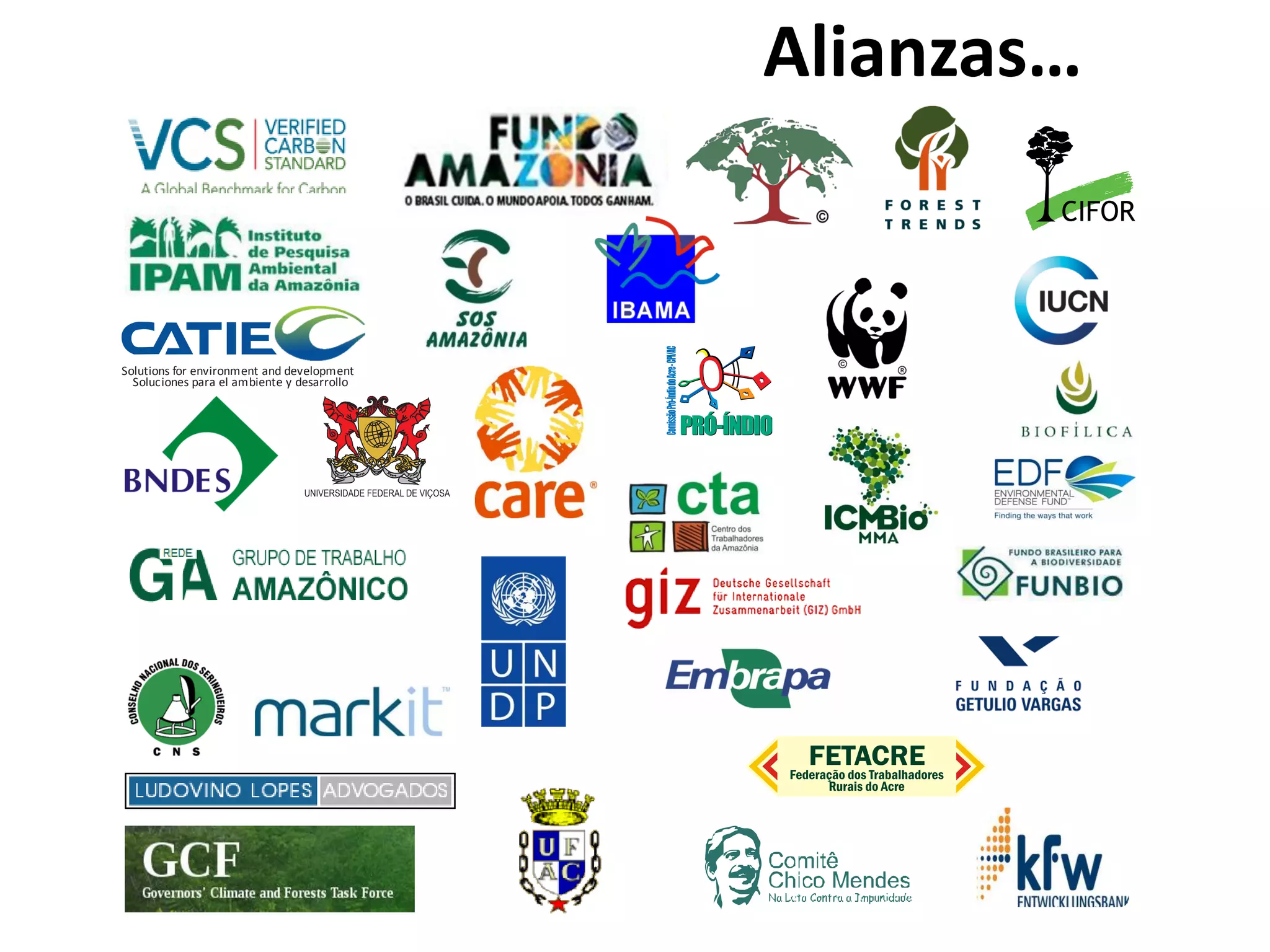 Alianzas…
Solutions for environment and development
Soluciones para el ambiente y desarrollo
 