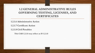 Aele PCAR Part 1 - Air Laws Review for AELE Presentation | PDF