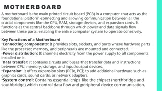 Explains Interdependency of the Components of the Computer | PPTX