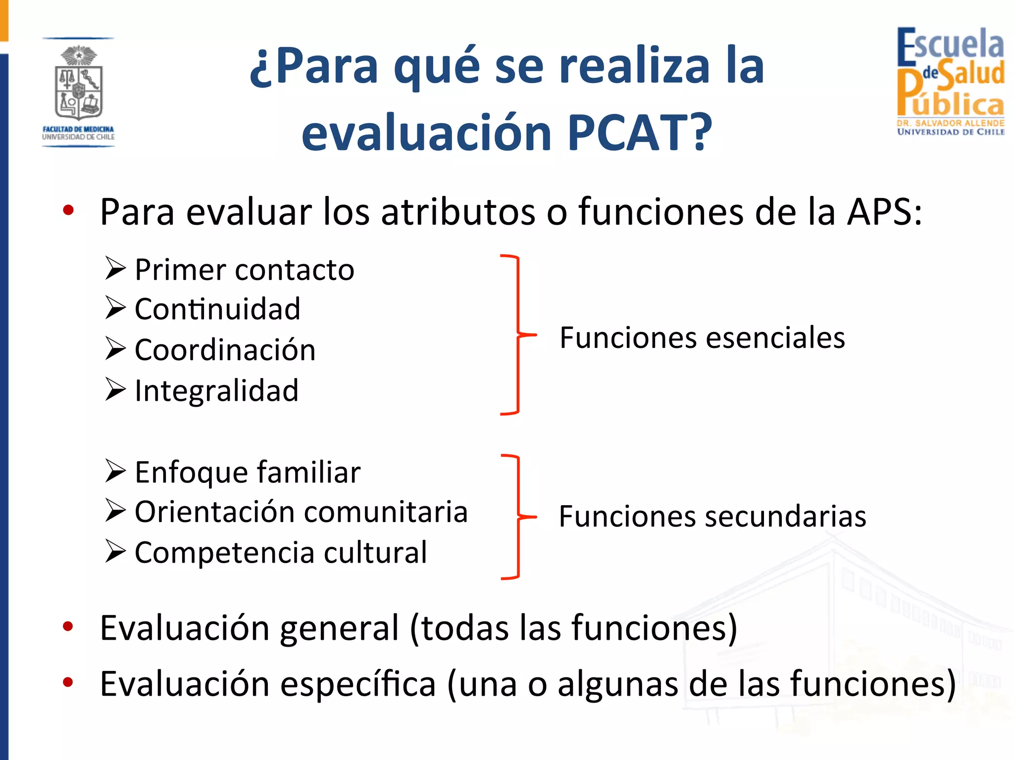 Orientaciones para la aplicación de PCAT validados para Chile | PPT