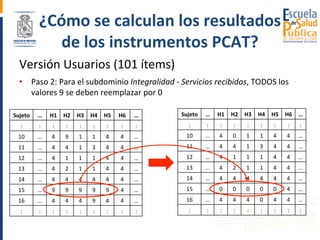 Orientaciones para la aplicación de PCAT validados para Chile | PPT