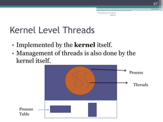 Process Control Block & Threads and Their Management | PPTX