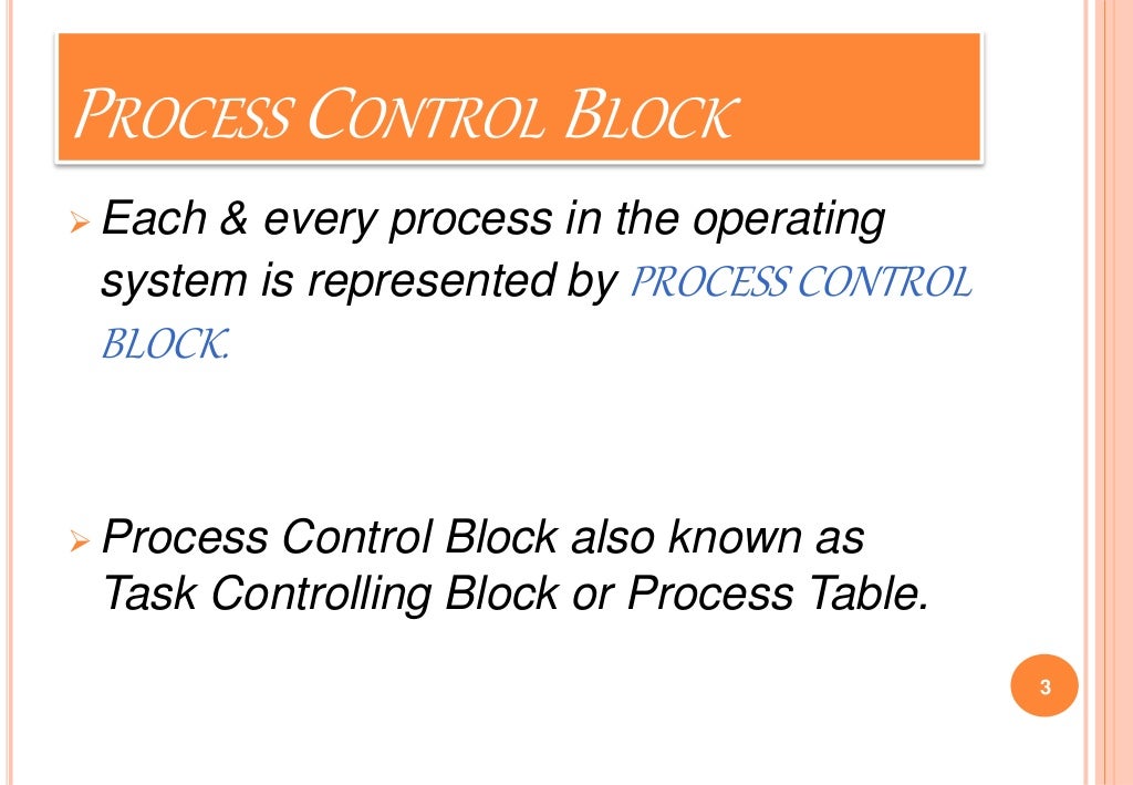process control block