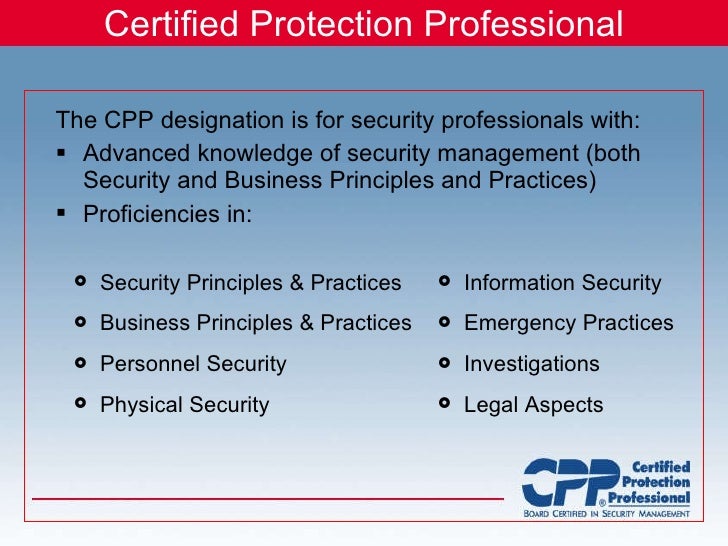 ASIS-CPP Zertifizierungsantworten