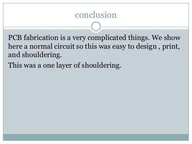 Conclusion Printed Circuit Board Layout Design Pcb Circuits