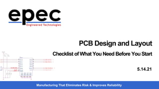 PCB Design and Layout - Checklist of What You Need Before You Start | PPTX