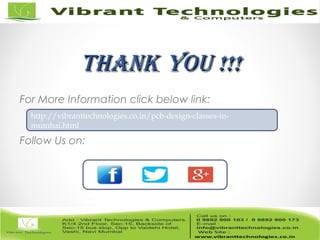 ThankThank You !!!You !!!
For More Information click below link:
Follow Us on:
http://vibranttechnologies.co.in/pcb-design-classes-in-
mumbai.html
 
