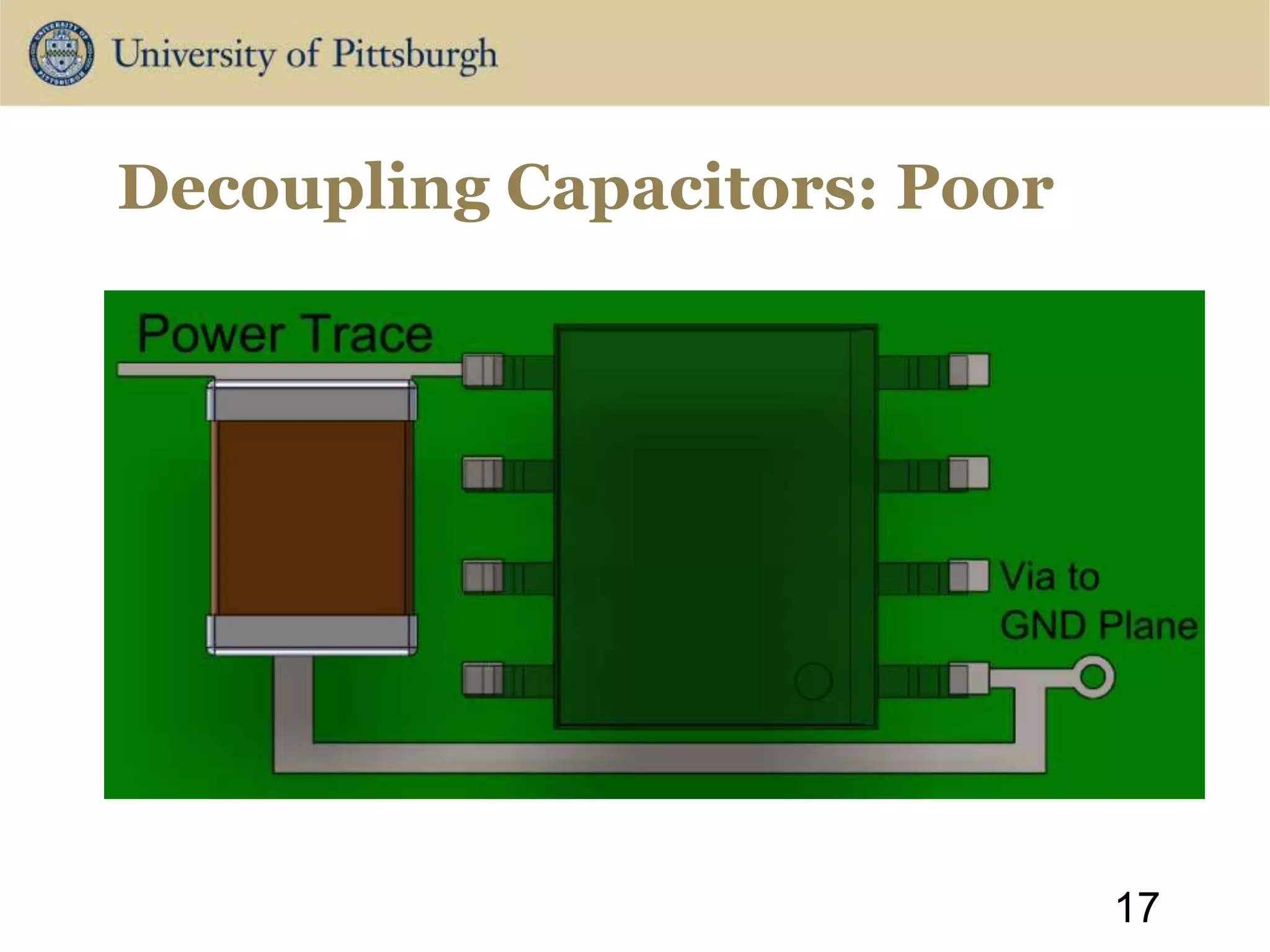 Decoupling Capacitors: Poor
17
 