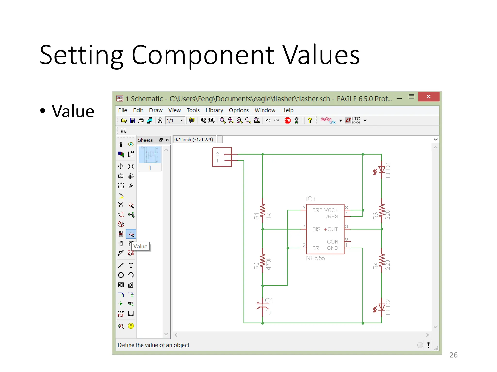 Setting Component Values
• Value
26
 