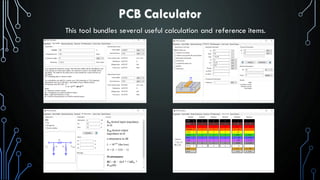 PCB Calculator
This tool bundles several useful calculation and reference items.
 