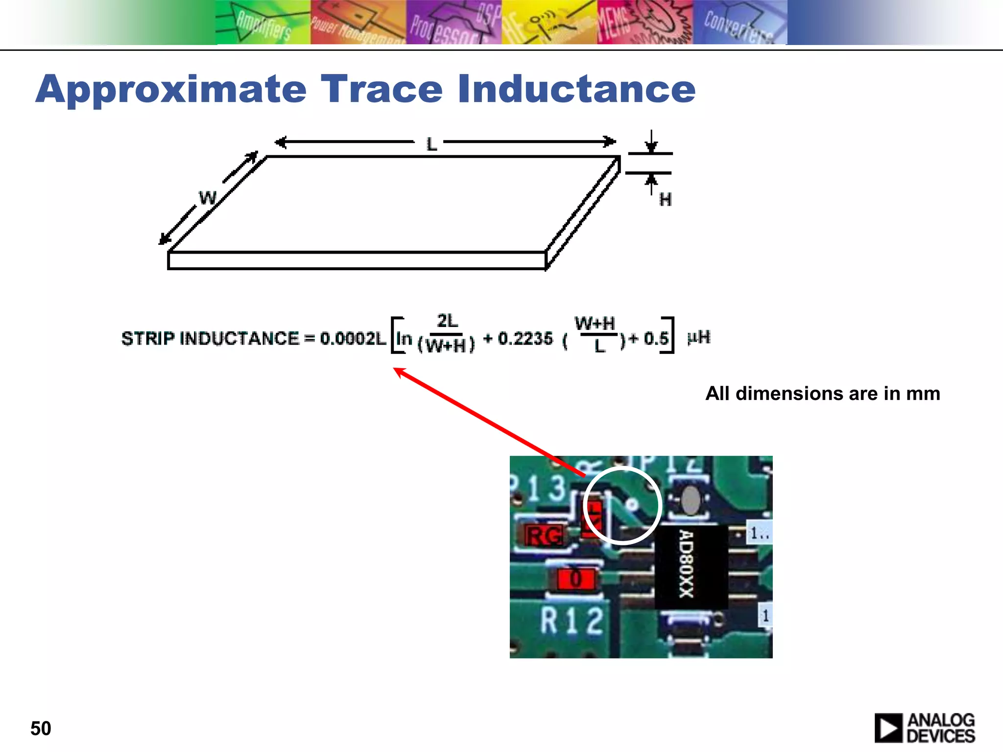Approximate Trace Inductance




                               All dimensions are in mm




50
 