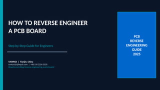 How to Reverse Engineer a PCB Board: Step-by-Step Guide [2025] | PDF
