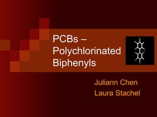 PCBs – Polychlorinated Biphenyls Juliann Chen Laura Stachel 