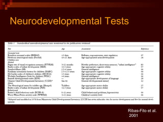 Neurodevelopmental Tests Ribas-Fito et al. 2001 