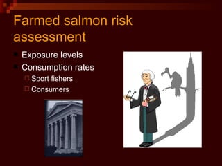 Farmed salmon risk assessment Exposure levels Consumption rates Sport fishers Consumers 