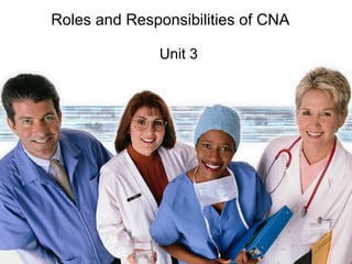 Roles and Responsibilities of CNA
Unit 3
 
