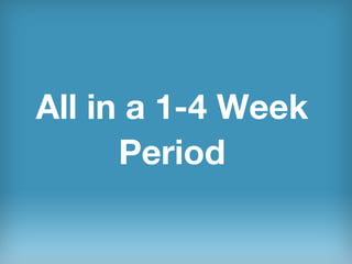 All in a 1-4 Week Period 