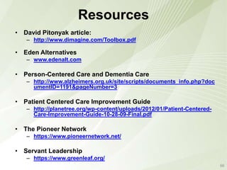 Person-Centered Caring and Culture Change in an Adult Day Setting ...