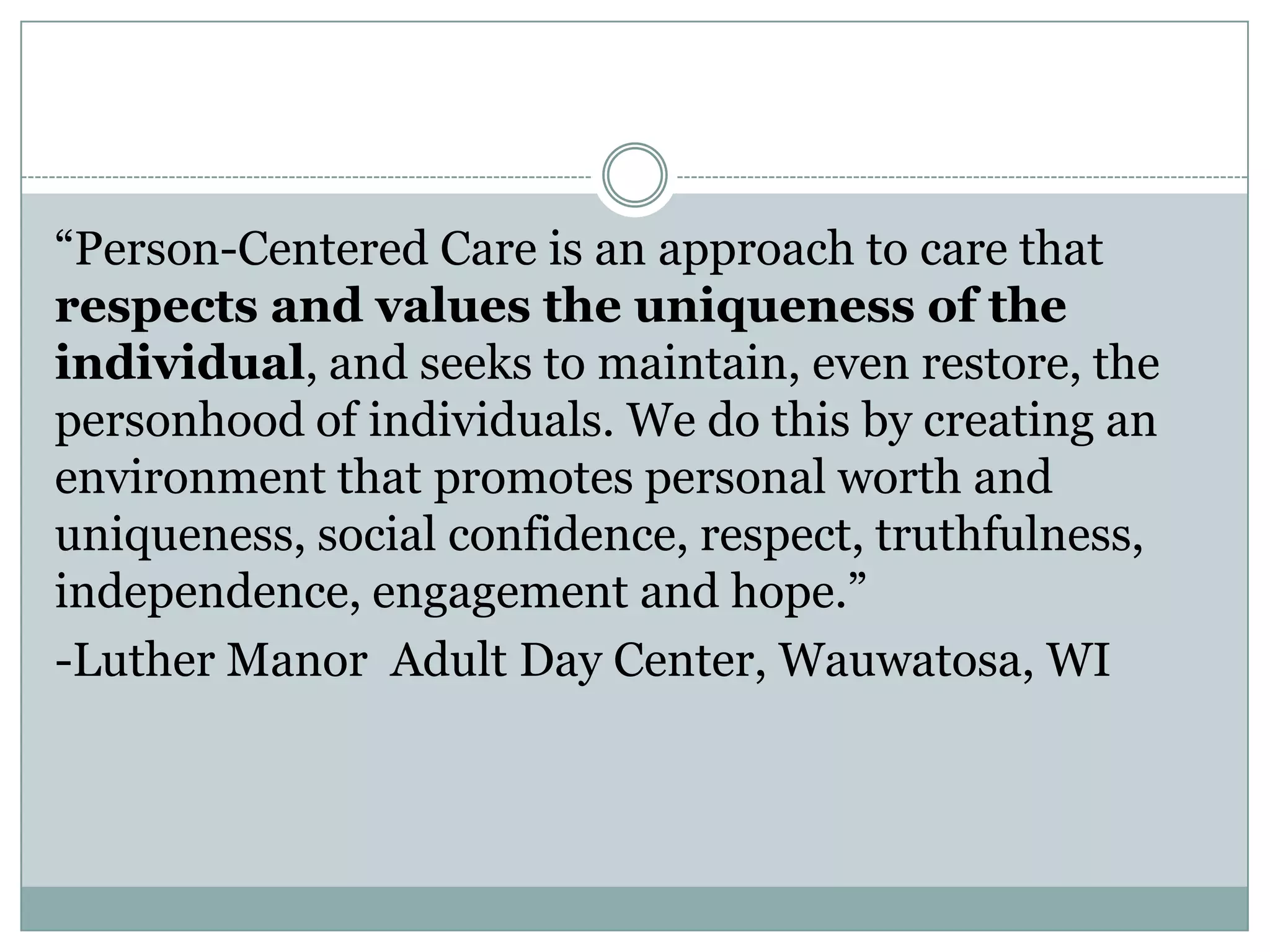 Person-Centered Care | PPTX