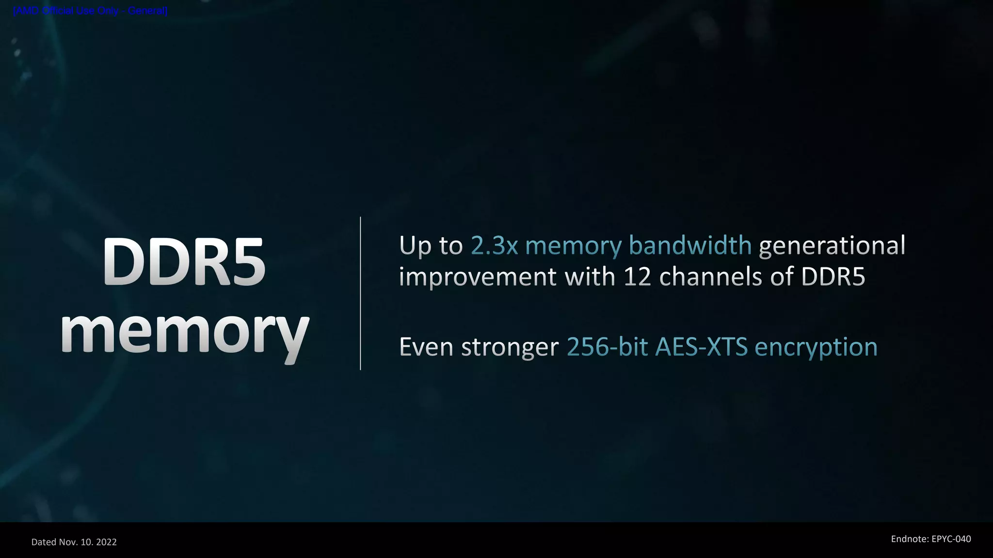 Dated Nov. 10. 2022
[AMD Official Use Only - General]
Endnote: EPYC-040
 