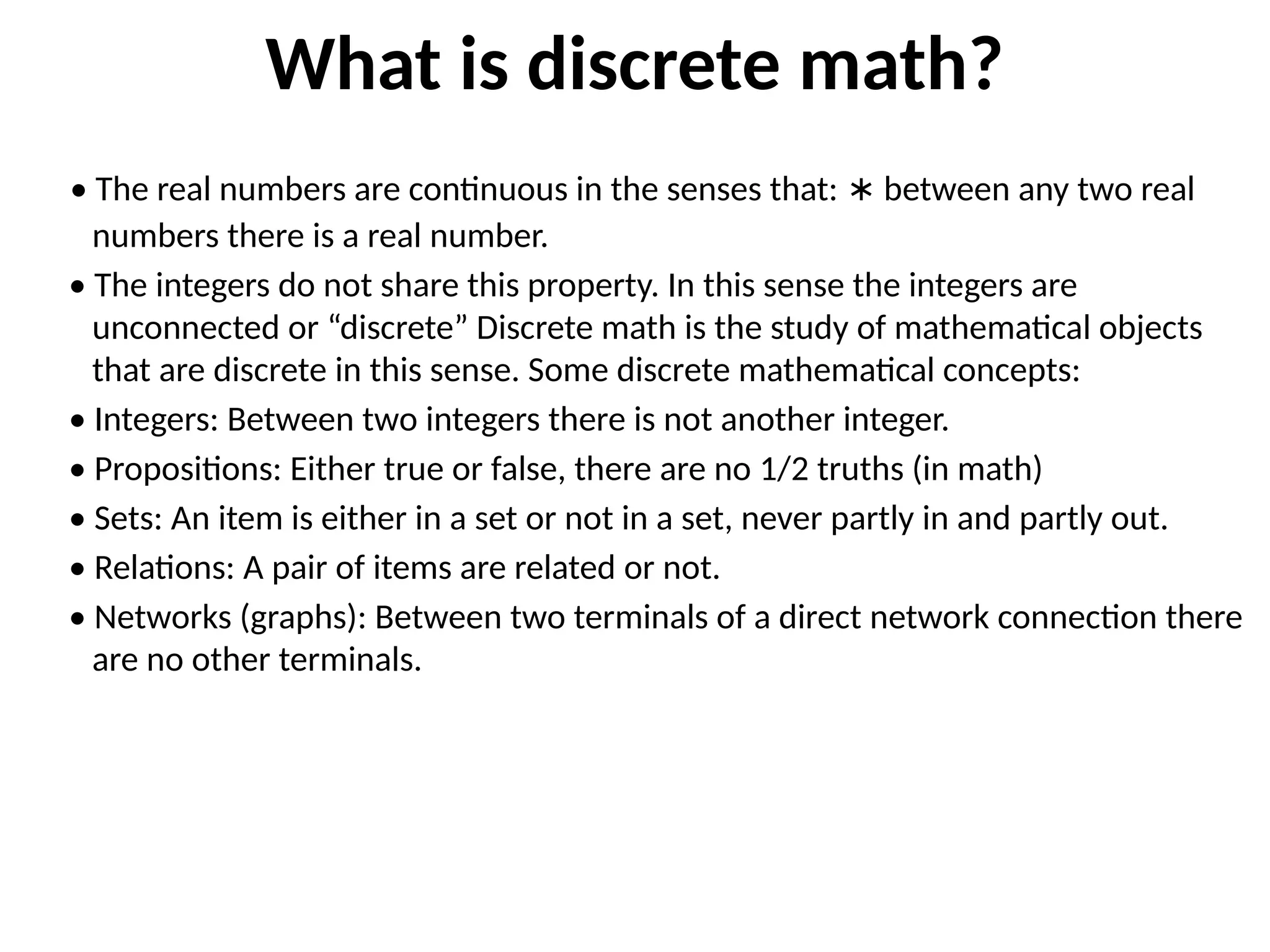 WHAT IS THE APPLICATION OF DISCRETE MATHEMATICS visual data 7