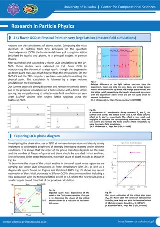 2+1 flavor QCD at Physical Point on very large lattices (master-field simulations)
University of Tsukuba | Center for Comp...
