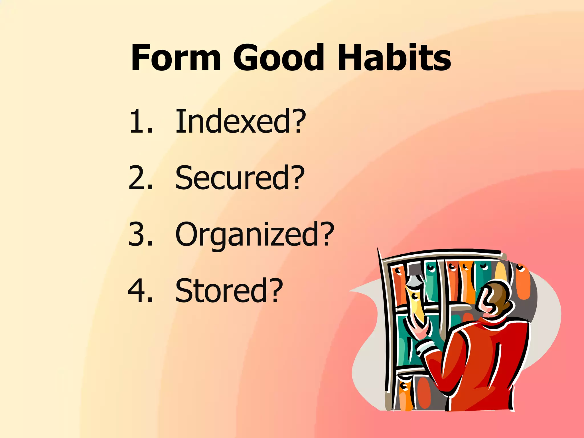  Keep it Chronological 