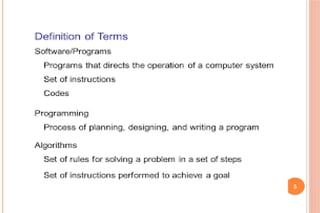 introduction to computing & programming | PPTX