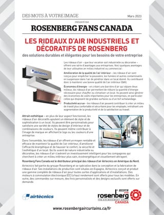 Rosenberg/Airtecnics  Air Curtains: SHOW & TELL
