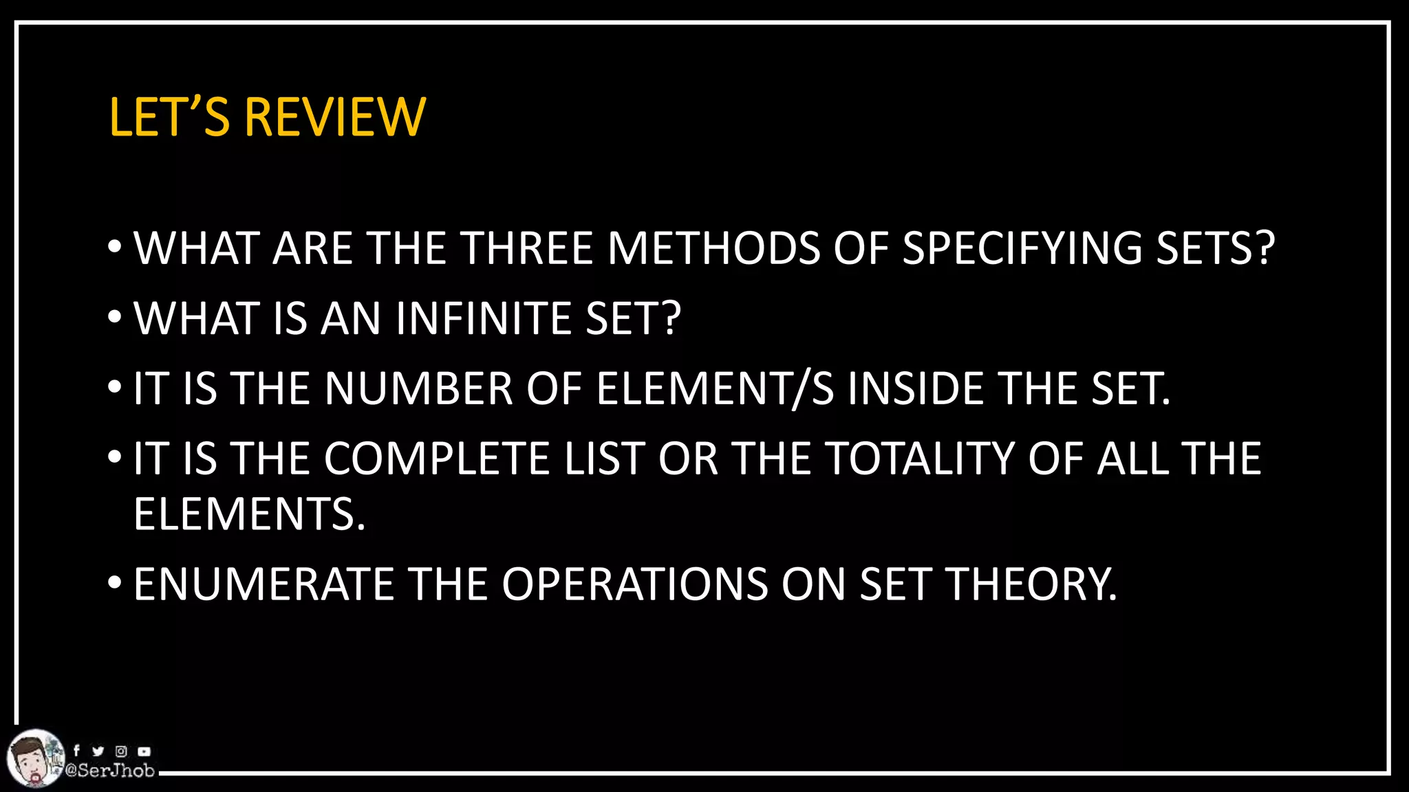 Mathematics in the Modern World - GE3 - Set Theory | PPTX