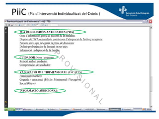 PiiC (Pla d’Intervenció Individualitzat del Crónic )
 