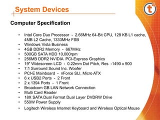 Computer Unit Specifications PC Components.ppt