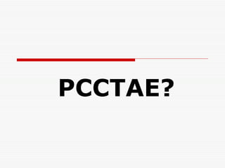 PCCTAE? 