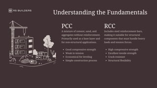 Ppc Or Rcc PCC vs RCC in Construction: Structural Performance and Load Capacity | PDF