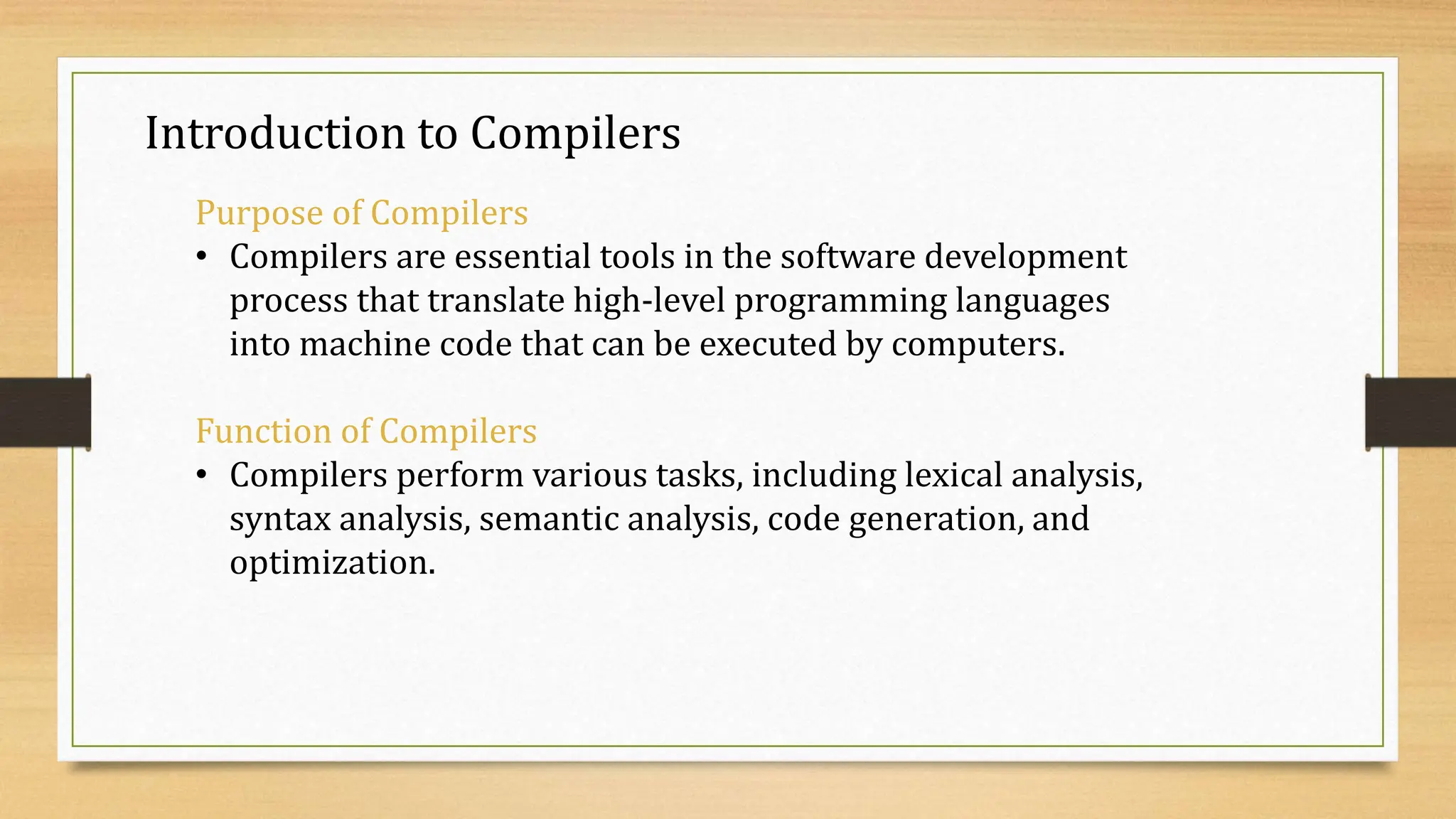 Principles of Compiler Design - Introduction | PPTX | Programming ...