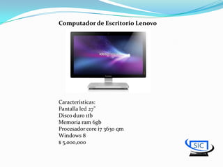Pc de escritorio | PPTX