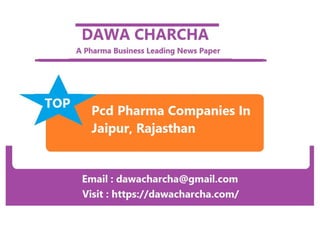 Pcd pharma companies in jaipur, rajasthan