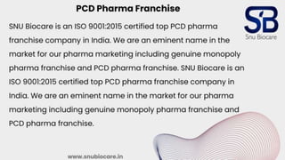 PCD Pharma Franchise Business | Snubiocare