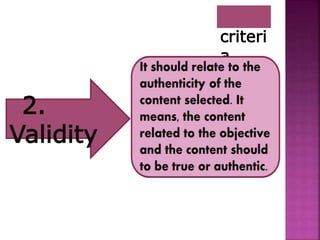 2.
Validity
criteri
a
 