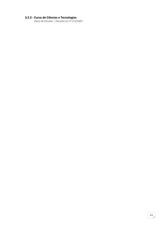 3.2.2 - Curso de Ciências e Tecnologias
      Plano de Estudos – Decreto-Lei nº 272/2007




                                                   91
 