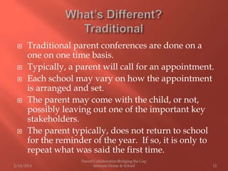 Parent Collaboration Bridging the Gap Between Home & School | PPTX