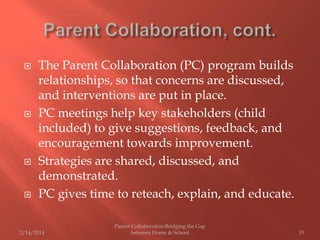 Parent Collaboration Bridging the Gap Between Home & School | PPTX
