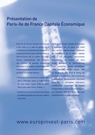 Bilan des IDE en Europe 2008